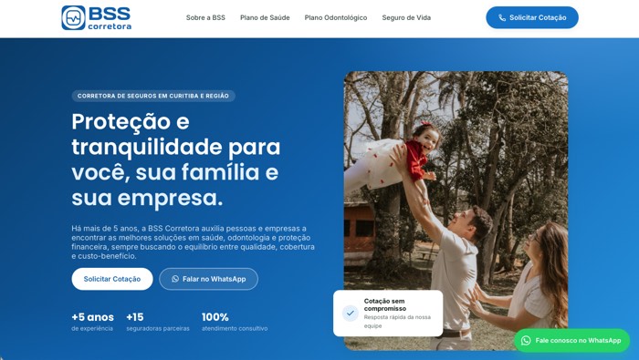 Site da BSS Corretora